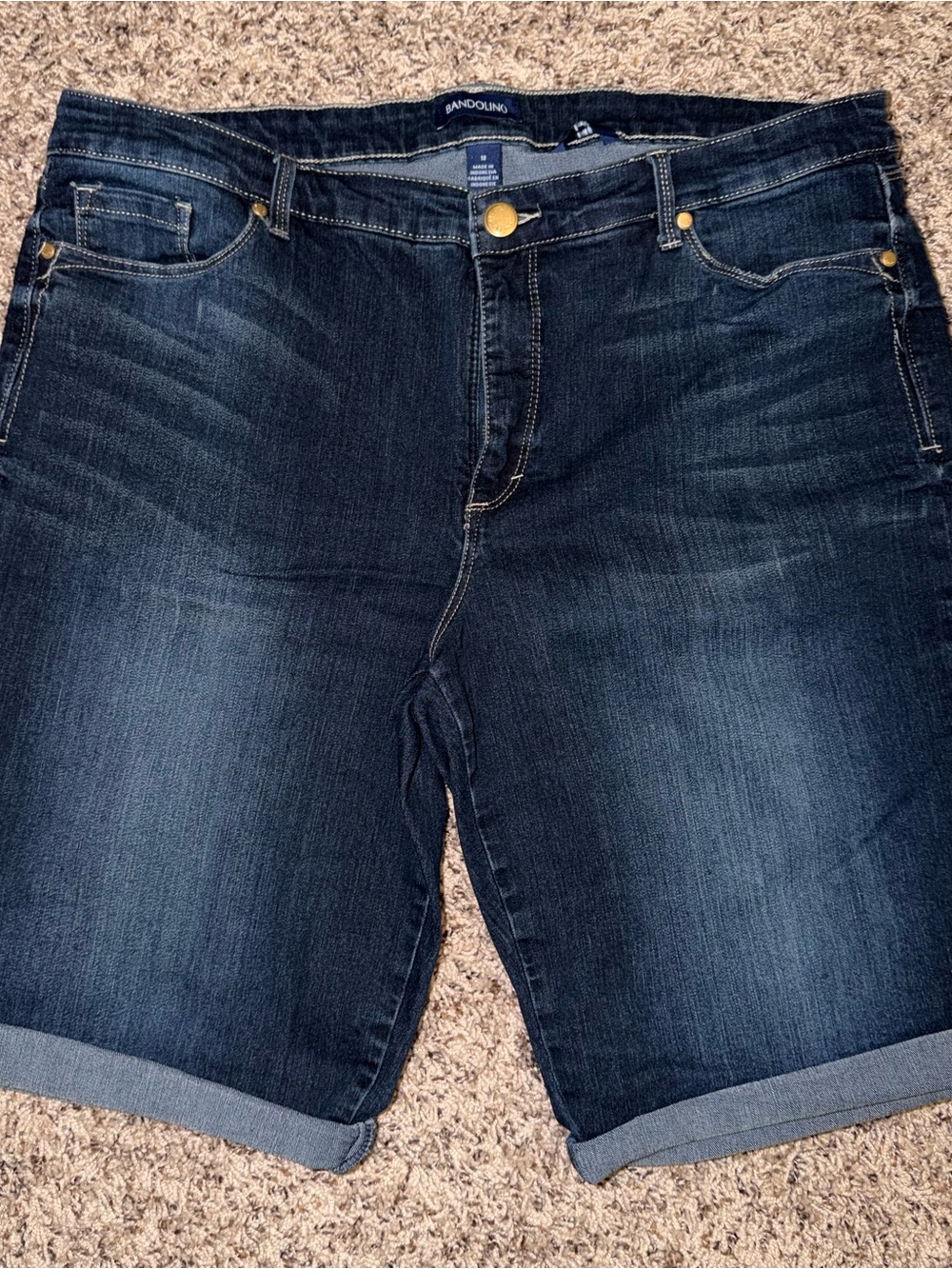 Bandolino Dark Wash Denim Bermuda Shorts